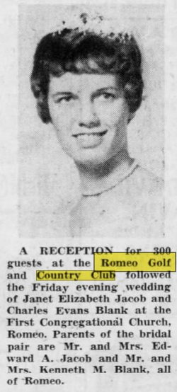 Romeo Golf & Country Club - Aug 1961 Article (newer photo)